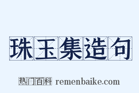 珠玉集造句是什么意思的图片